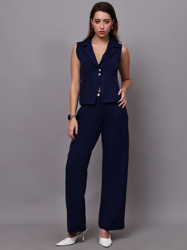 Navy Blue Co-ord Set for Women – Chic & Confident Look